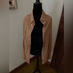 Rebellion Again Women's Brown Long sleeve w pockets- non smoking home